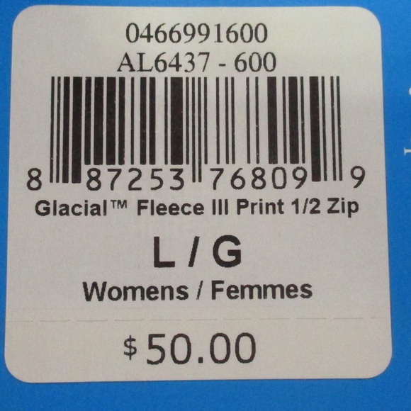 Columbia Sweatshirt Women's Large Pink 1/2‎ Zip Glacial Fleece III Print Stripes - Picture 6 of 9